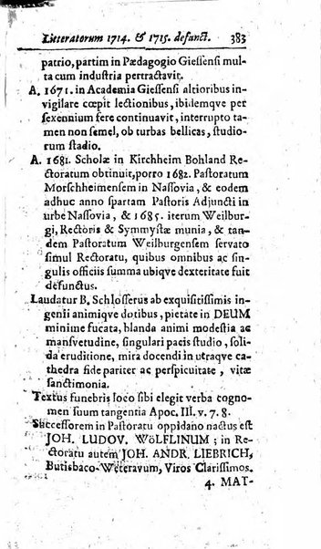 Miscellanea lipsiensia, ad incrementum rei litterariae edita, cum praefatione domini D. Jo. Francisci Buddei theologi, philisophi, et polyhistoris in Academia Ienensi celeberrimi