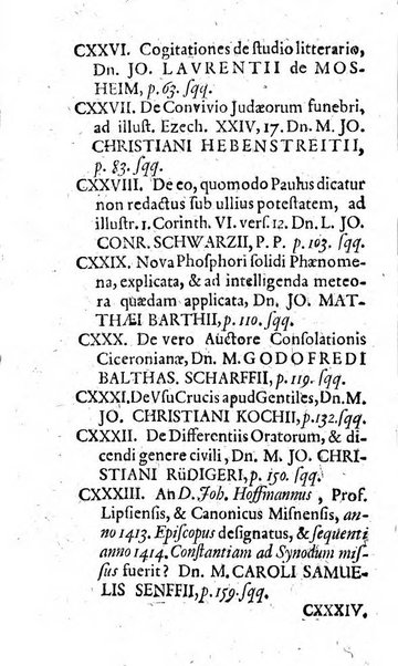 Miscellanea lipsiensia, ad incrementum rei litterariae edita, cum praefatione domini D. Jo. Francisci Buddei theologi, philisophi, et polyhistoris in Academia Ienensi celeberrimi