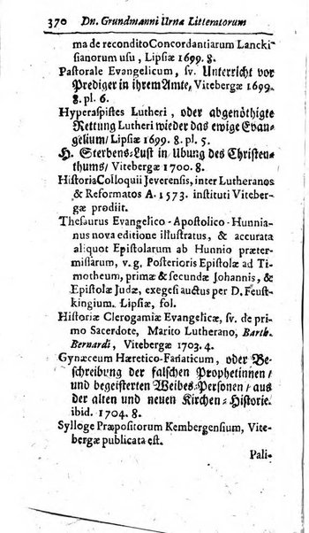 Miscellanea lipsiensia, ad incrementum rei litterariae edita, cum praefatione domini D. Jo. Francisci Buddei theologi, philisophi, et polyhistoris in Academia Ienensi celeberrimi