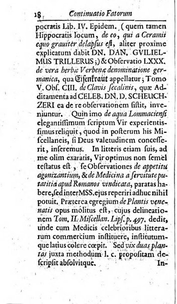 Miscellanea lipsiensia, ad incrementum rei litterariae edita, cum praefatione domini D. Jo. Francisci Buddei theologi, philisophi, et polyhistoris in Academia Ienensi celeberrimi