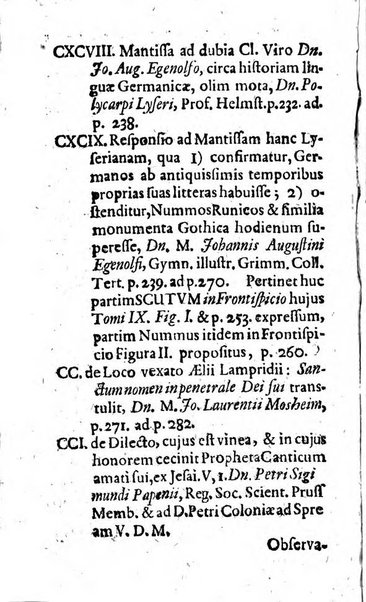 Miscellanea lipsiensia, ad incrementum rei litterariae edita, cum praefatione domini D. Jo. Francisci Buddei theologi, philisophi, et polyhistoris in Academia Ienensi celeberrimi