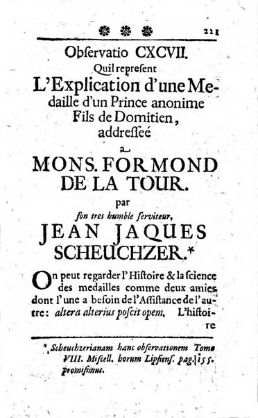 Miscellanea lipsiensia, ad incrementum rei litterariae edita, cum praefatione domini D. Jo. Francisci Buddei theologi, philisophi, et polyhistoris in Academia Ienensi celeberrimi