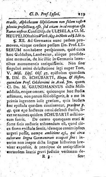 Miscellanea lipsiensia, ad incrementum rei litterariae edita, cum praefatione domini D. Jo. Francisci Buddei theologi, philisophi, et polyhistoris in Academia Ienensi celeberrimi