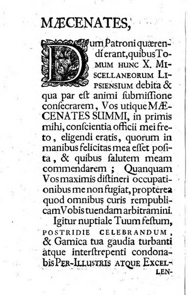 Miscellanea lipsiensia, ad incrementum rei litterariae edita, cum praefatione domini D. Jo. Francisci Buddei theologi, philisophi, et polyhistoris in Academia Ienensi celeberrimi