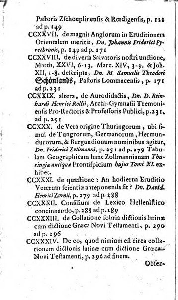 Miscellanea lipsiensia, ad incrementum rei litterariae edita, cum praefatione domini D. Jo. Francisci Buddei theologi, philisophi, et polyhistoris in Academia Ienensi celeberrimi