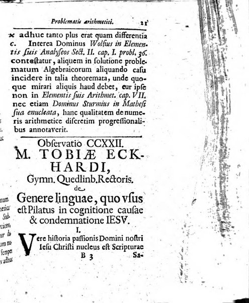 Miscellanea lipsiensia, ad incrementum rei litterariae edita, cum praefatione domini D. Jo. Francisci Buddei theologi, philisophi, et polyhistoris in Academia Ienensi celeberrimi