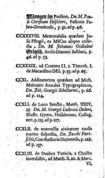 Miscellanea lipsiensia, ad incrementum rei litterariae edita, cum praefatione domini D. Jo. Francisci Buddei theologi, philisophi, et polyhistoris in Academia Ienensi celeberrimi