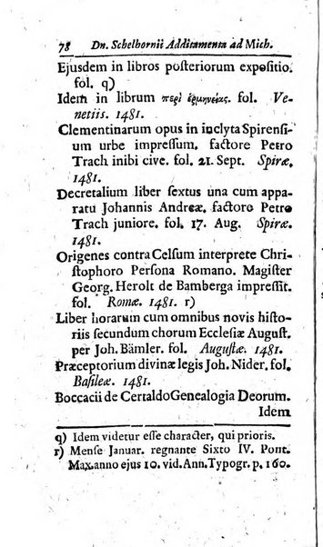 Miscellanea lipsiensia, ad incrementum rei litterariae edita, cum praefatione domini D. Jo. Francisci Buddei theologi, philisophi, et polyhistoris in Academia Ienensi celeberrimi