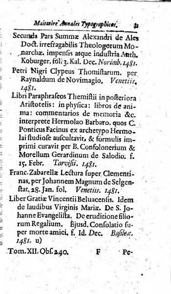 Miscellanea lipsiensia, ad incrementum rei litterariae edita, cum praefatione domini D. Jo. Francisci Buddei theologi, philisophi, et polyhistoris in Academia Ienensi celeberrimi