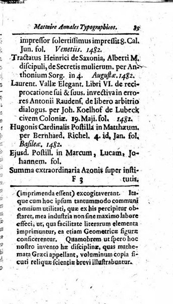 Miscellanea lipsiensia, ad incrementum rei litterariae edita, cum praefatione domini D. Jo. Francisci Buddei theologi, philisophi, et polyhistoris in Academia Ienensi celeberrimi