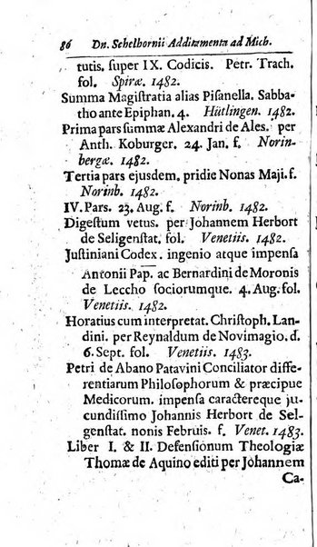 Miscellanea lipsiensia, ad incrementum rei litterariae edita, cum praefatione domini D. Jo. Francisci Buddei theologi, philisophi, et polyhistoris in Academia Ienensi celeberrimi