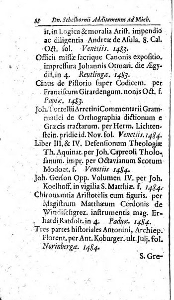 Miscellanea lipsiensia, ad incrementum rei litterariae edita, cum praefatione domini D. Jo. Francisci Buddei theologi, philisophi, et polyhistoris in Academia Ienensi celeberrimi