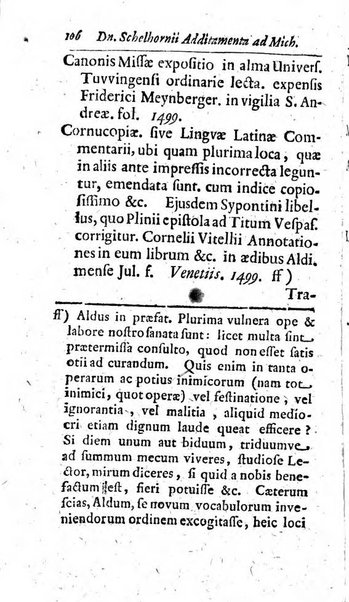 Miscellanea lipsiensia, ad incrementum rei litterariae edita, cum praefatione domini D. Jo. Francisci Buddei theologi, philisophi, et polyhistoris in Academia Ienensi celeberrimi