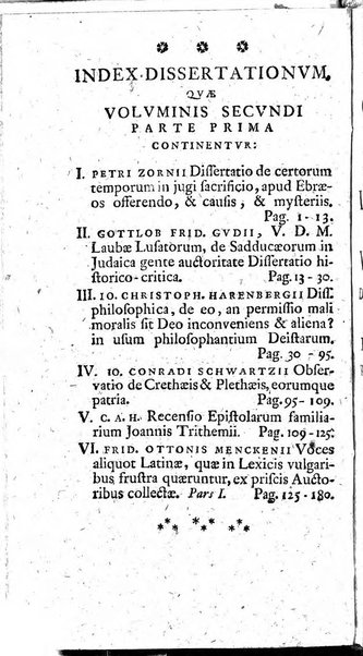 Miscellanea Lipsiensia nova, ad incrementum scientiarum, ab his qui sunt in colligendis Eruditorum novis actis occupati per partes publicata. Edendi consilium suscepit, sua nonnulla passim addidit, praefationem, qua instituti ratio explicatur, praemisit Frider. Otto Menckenius phil et I.V. Doctor