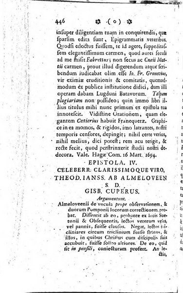 Miscellanea Lipsiensia nova, ad incrementum scientiarum, ab his qui sunt in colligendis Eruditorum novis actis occupati per partes publicata. Edendi consilium suscepit, sua nonnulla passim addidit, praefationem, qua instituti ratio explicatur, praemisit Frider. Otto Menckenius phil et I.V. Doctor