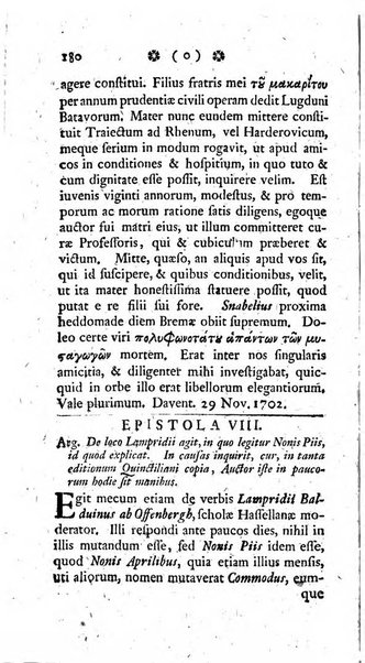 Miscellanea Lipsiensia nova, ad incrementum scientiarum, ab his qui sunt in colligendis Eruditorum novis actis occupati per partes publicata. Edendi consilium suscepit, sua nonnulla passim addidit, praefationem, qua instituti ratio explicatur, praemisit Frider. Otto Menckenius phil et I.V. Doctor