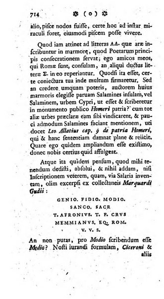 Miscellanea Lipsiensia nova, ad incrementum scientiarum, ab his qui sunt in colligendis Eruditorum novis actis occupati per partes publicata. Edendi consilium suscepit, sua nonnulla passim addidit, praefationem, qua instituti ratio explicatur, praemisit Frider. Otto Menckenius phil et I.V. Doctor