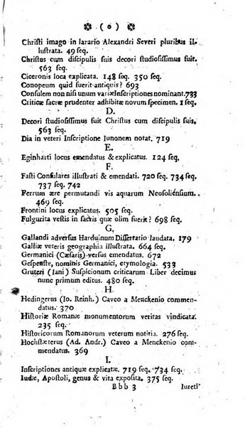 Miscellanea Lipsiensia nova, ad incrementum scientiarum, ab his qui sunt in colligendis Eruditorum novis actis occupati per partes publicata. Edendi consilium suscepit, sua nonnulla passim addidit, praefationem, qua instituti ratio explicatur, praemisit Frider. Otto Menckenius phil et I.V. Doctor