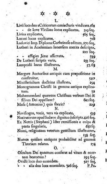 Miscellanea Lipsiensia nova, ad incrementum scientiarum, ab his qui sunt in colligendis Eruditorum novis actis occupati per partes publicata. Edendi consilium suscepit, sua nonnulla passim addidit, praefationem, qua instituti ratio explicatur, praemisit Frider. Otto Menckenius phil et I.V. Doctor