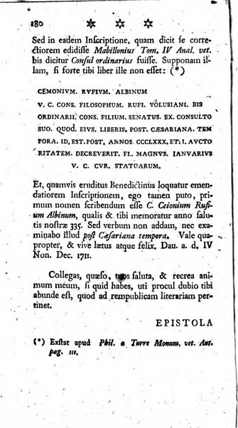 Miscellanea Lipsiensia nova, ad incrementum scientiarum, ab his qui sunt in colligendis Eruditorum novis actis occupati per partes publicata. Edendi consilium suscepit, sua nonnulla passim addidit, praefationem, qua instituti ratio explicatur, praemisit Frider. Otto Menckenius phil et I.V. Doctor