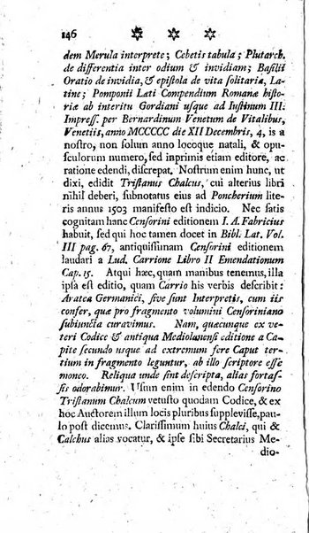 Miscellanea Lipsiensia nova, ad incrementum scientiarum, ab his qui sunt in colligendis Eruditorum novis actis occupati per partes publicata. Edendi consilium suscepit, sua nonnulla passim addidit, praefationem, qua instituti ratio explicatur, praemisit Frider. Otto Menckenius phil et I.V. Doctor