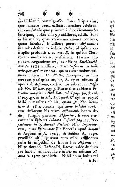 Miscellanea Lipsiensia nova, ad incrementum scientiarum, ab his qui sunt in colligendis Eruditorum novis actis occupati per partes publicata. Edendi consilium suscepit, sua nonnulla passim addidit, praefationem, qua instituti ratio explicatur, praemisit Frider. Otto Menckenius phil et I.V. Doctor