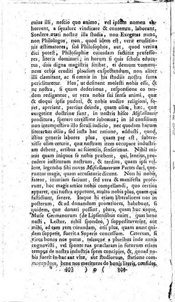 Miscellanea Lipsiensia nova, ad incrementum scientiarum, ab his qui sunt in colligendis Eruditorum novis actis occupati per partes publicata. Edendi consilium suscepit, sua nonnulla passim addidit, praefationem, qua instituti ratio explicatur, praemisit Frider. Otto Menckenius phil et I.V. Doctor