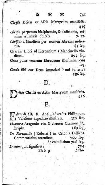 Miscellanea Lipsiensia nova, ad incrementum scientiarum, ab his qui sunt in colligendis Eruditorum novis actis occupati per partes publicata. Edendi consilium suscepit, sua nonnulla passim addidit, praefationem, qua instituti ratio explicatur, praemisit Frider. Otto Menckenius phil et I.V. Doctor