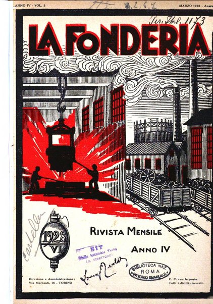 La fonderia rivista tecnica, industriale