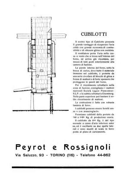 La fonderia rivista tecnica, industriale