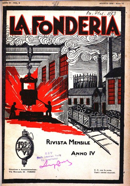 La fonderia rivista tecnica, industriale