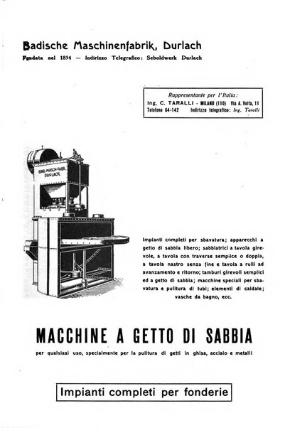 La fonderia rivista tecnica, industriale