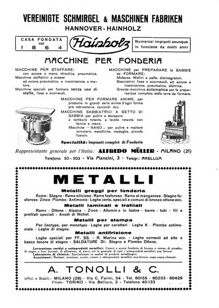 La fonderia rivista tecnica, industriale