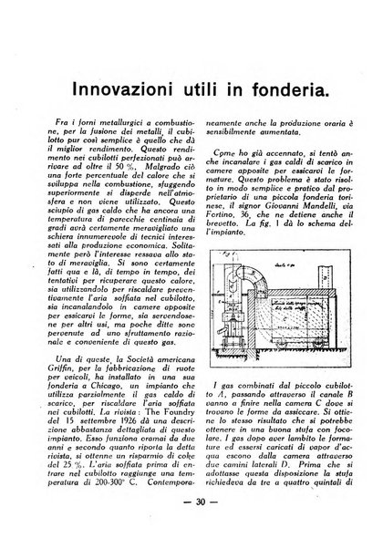 La fonderia rivista tecnica, industriale