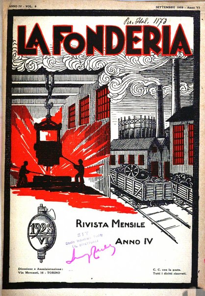 La fonderia rivista tecnica, industriale