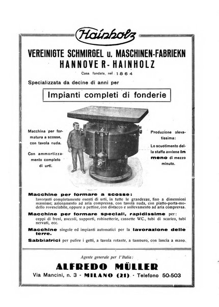 La fonderia rivista tecnica, industriale