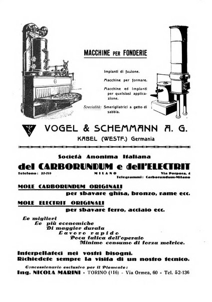 La fonderia rivista tecnica, industriale