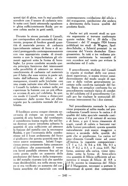 La fonderia rivista tecnica, industriale