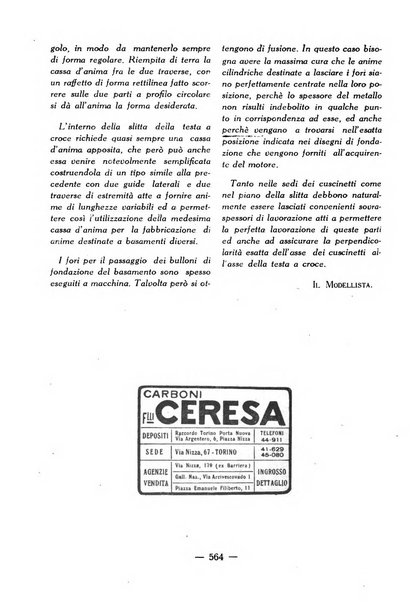 La fonderia rivista tecnica, industriale