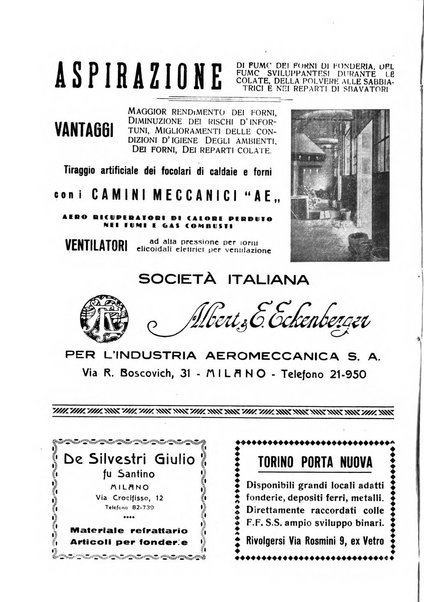 La fonderia rivista tecnica, industriale