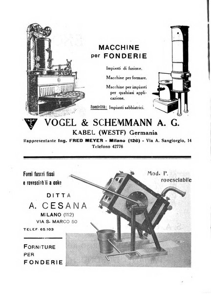 La fonderia rivista tecnica, industriale