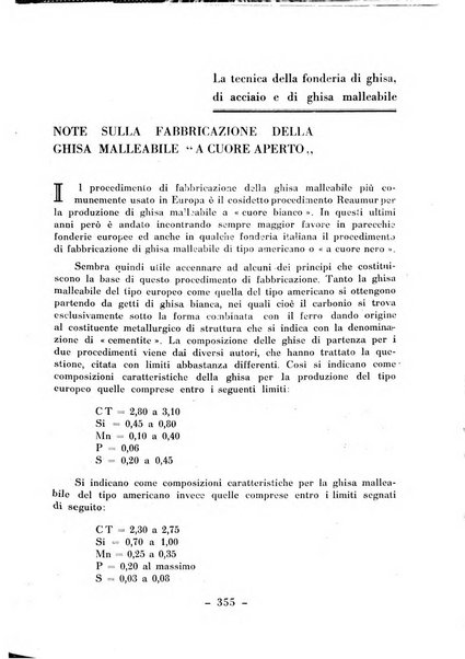 La fonderia rivista tecnica, industriale