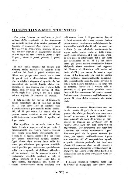 La fonderia rivista tecnica, industriale