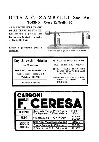 La fonderia rivista tecnica, industriale