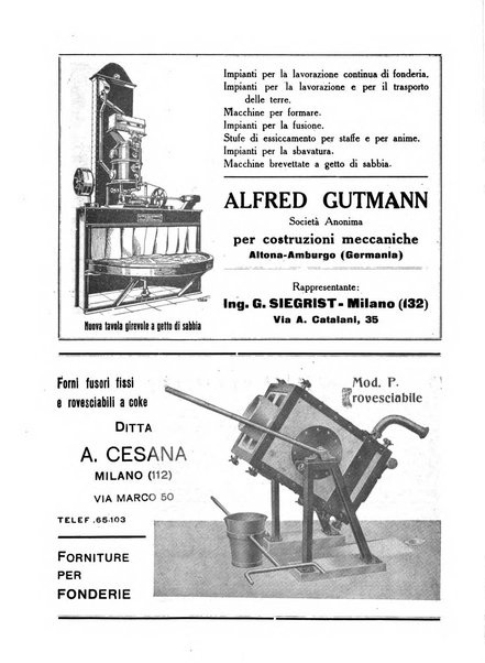 La fonderia rivista tecnica, industriale