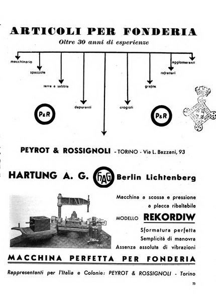 La fonderia rivista tecnica, industriale