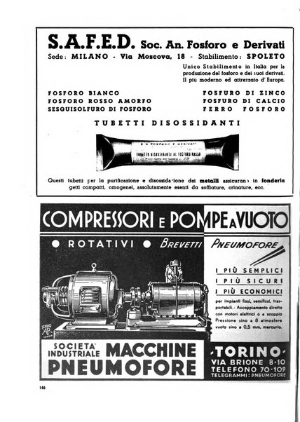 La fonderia rivista tecnica, industriale