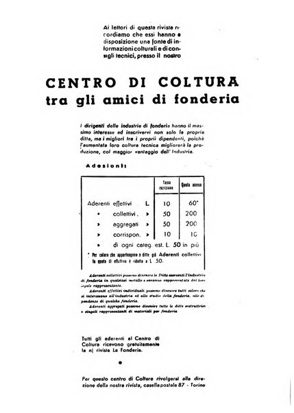 La fonderia rivista tecnica, industriale