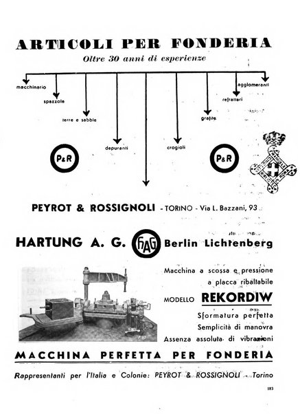 La fonderia rivista tecnica, industriale