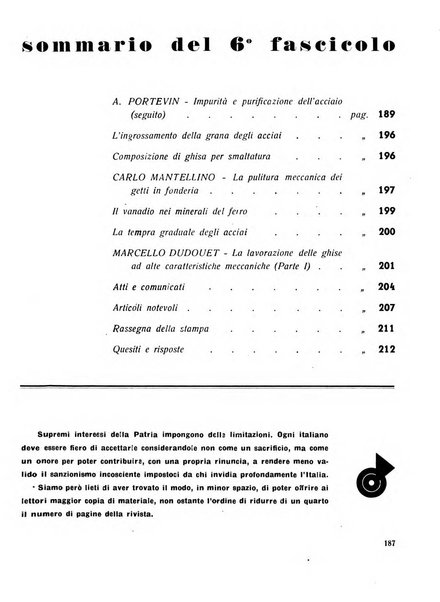 La fonderia rivista tecnica, industriale